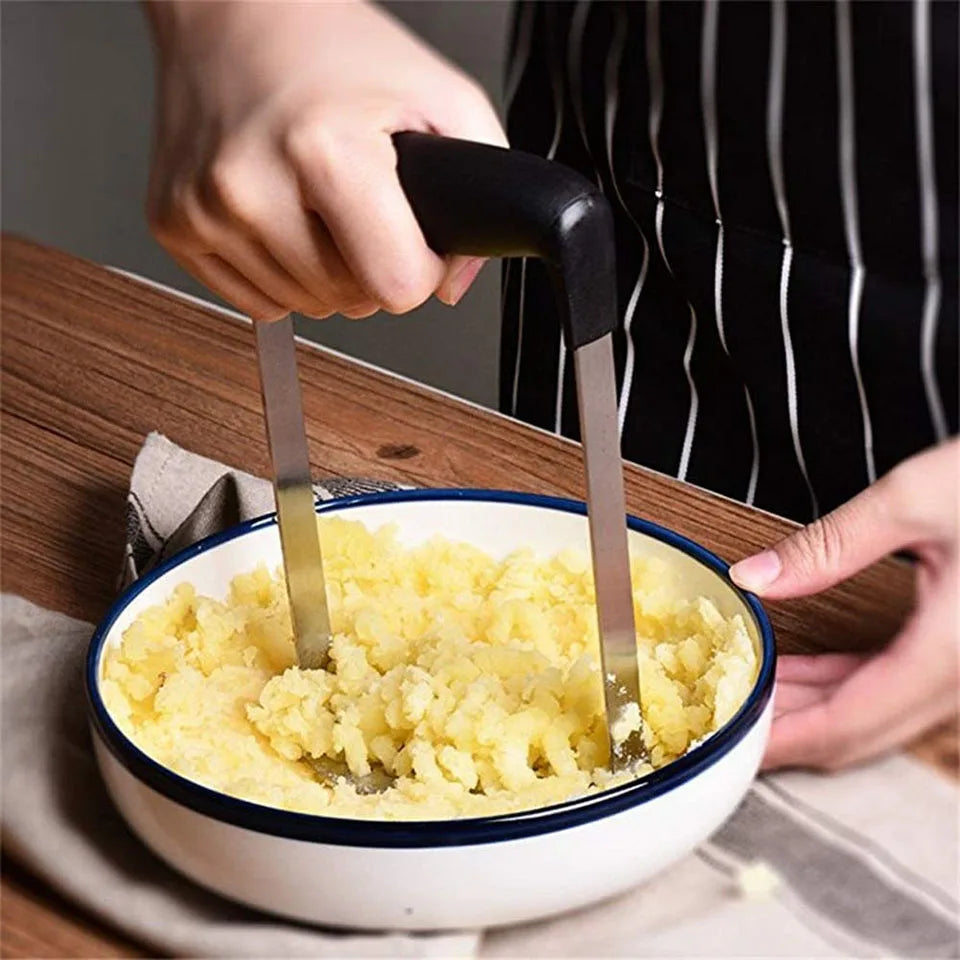 Stainless Steel Potato Pusher Pressed Potato Masher Ricer Puree Fruit Juice Maker Smooth Mashed Potatoes Crusher Kitchen Gadget Oasis Select