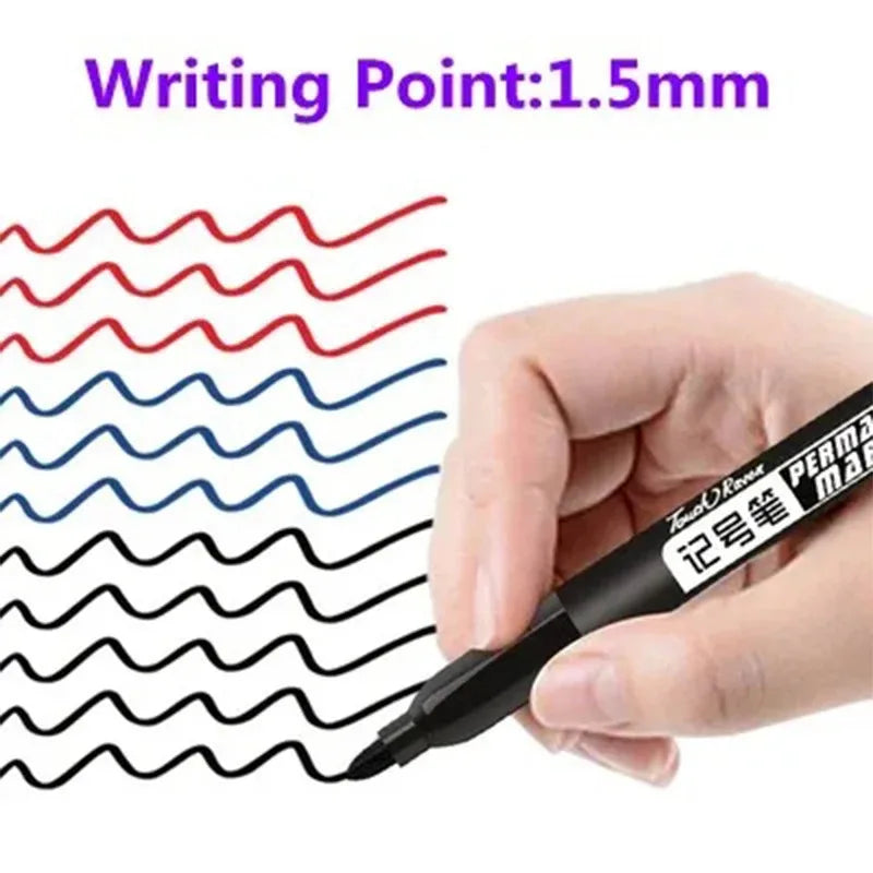 9/6/3pcs Permanent Art Marker Pen Fine Point Waterproof Ink Thin Nib Crude Nib Black Blue Red Ink 1.0mm Fine Color Marker Pens Oasis Select