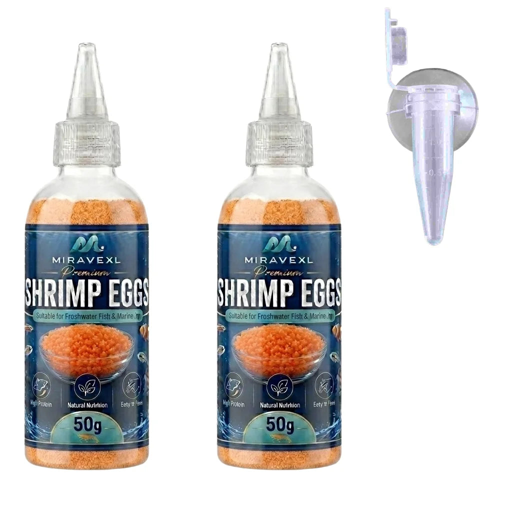 Aquarium Brine Shrimp Eggs Fish Food & Feeder Set Baby Fish Fry Feeding Dispenser Kit Fish Tank Accessories Artemia Cysts Helper Oasis Select 2PCS
