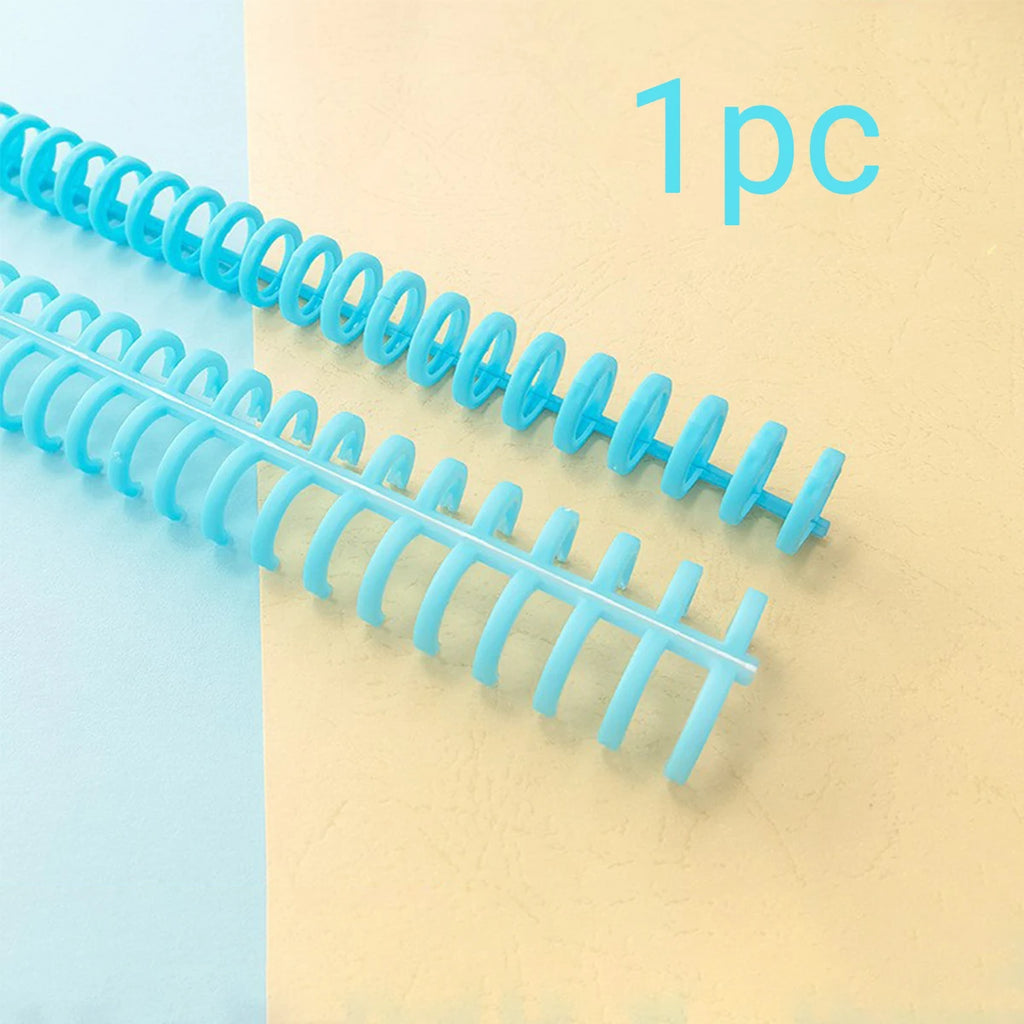 1-4pcs plastic 30-hole binder spine, can be cut, can hold up to 85 sheets of paper, DIY paper notebook album. Oasis Select 1Pc blue