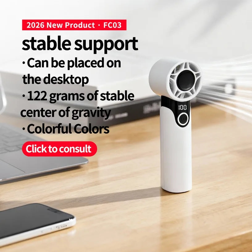 2026 New High Speed Handheld Fan 18000RPM Turbo Portable Cooling Fan 100 Speed Adjustable LED Digital Display 3000mAh Mini Fan Oasis Select