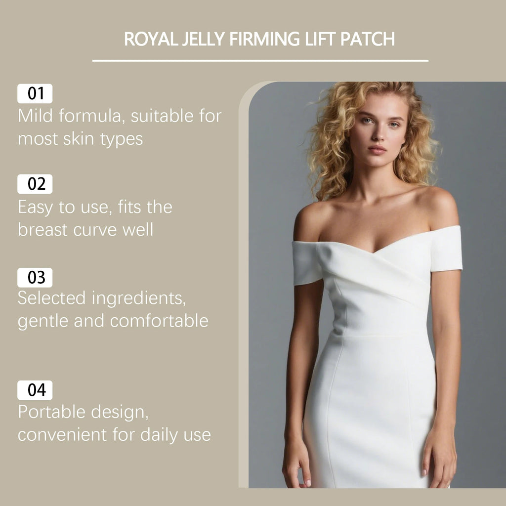 Firming Breast Patches – Royal Jelly, Retinol & Collagen | 4-Pack Firming Body Patches Oasis Select