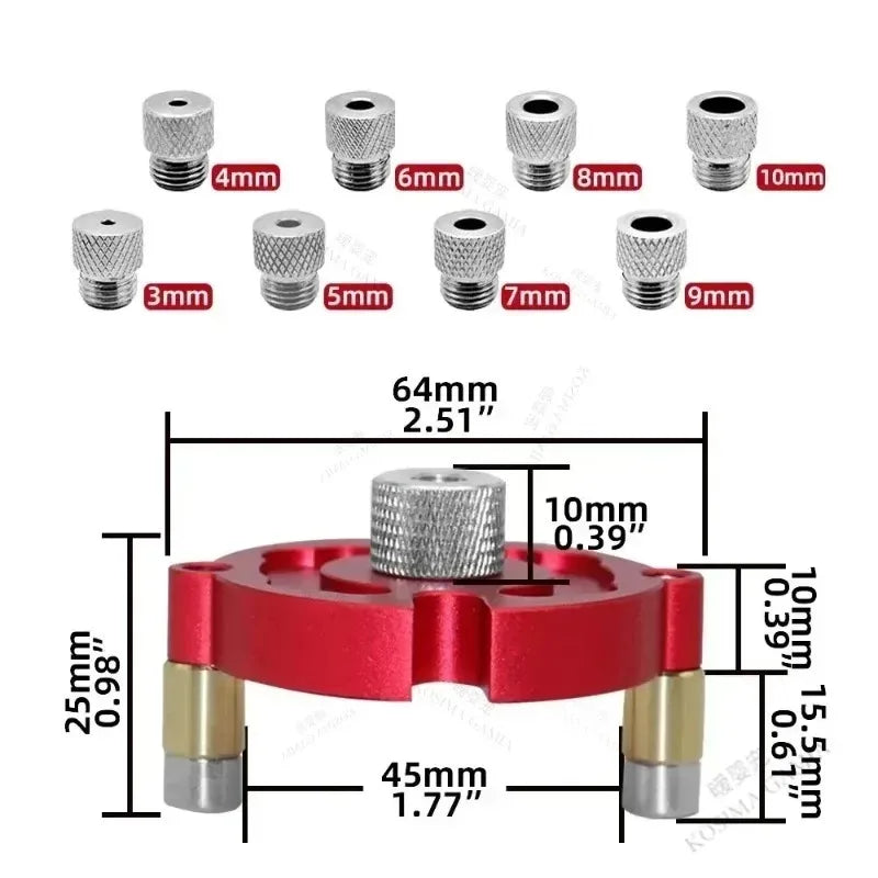 Professional Woodworking Self Center Dowel Jig Handheld Drill Guide for Straight Holes Panel Hole Puncher Locator Tool Oasis Select