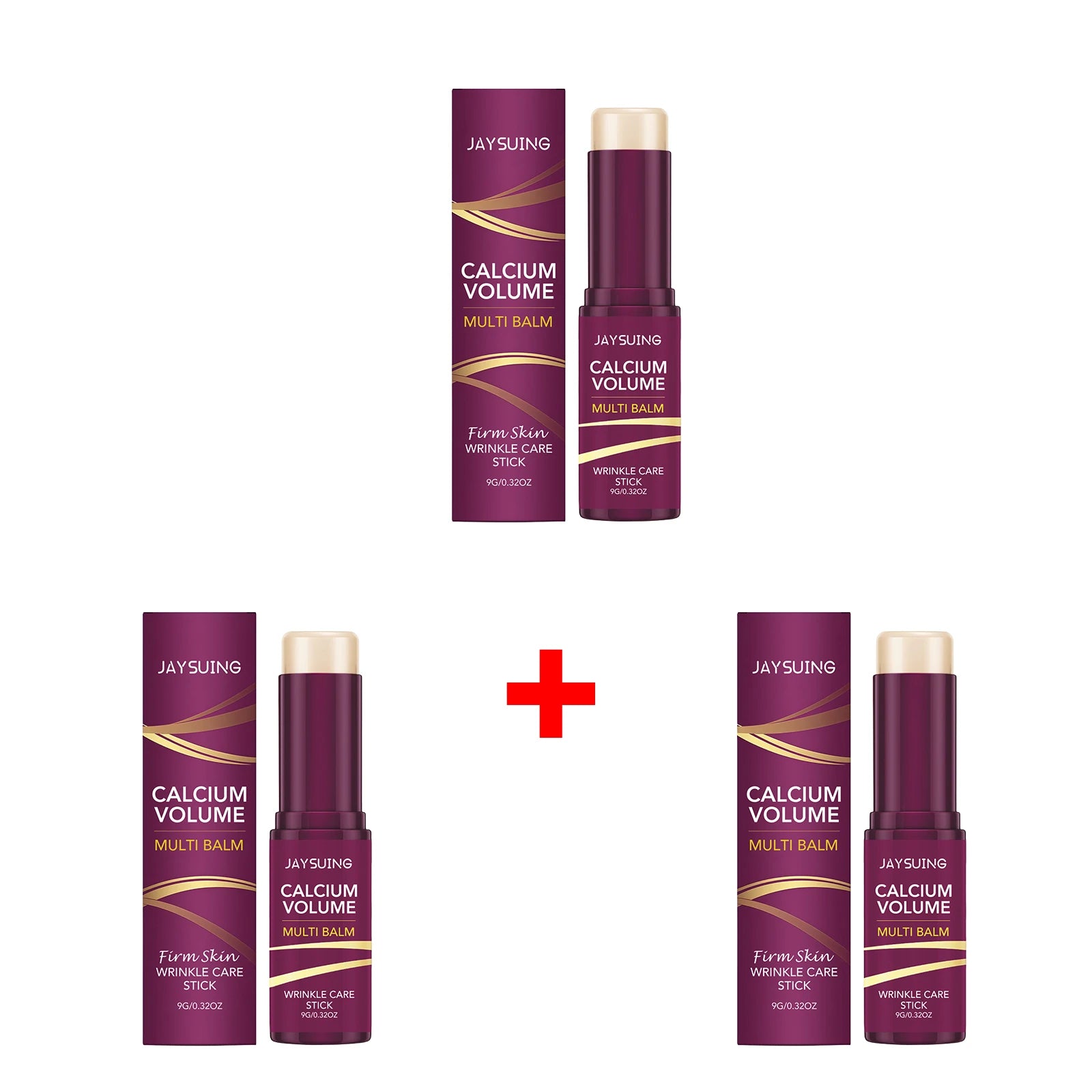 Calcium Volume Multi Balm Stick Hydrating, Moisturizing & Nourishing for Face Fade Fine Lines Infused Pre-Makeup Face Skincare Oasis Select 3pcs