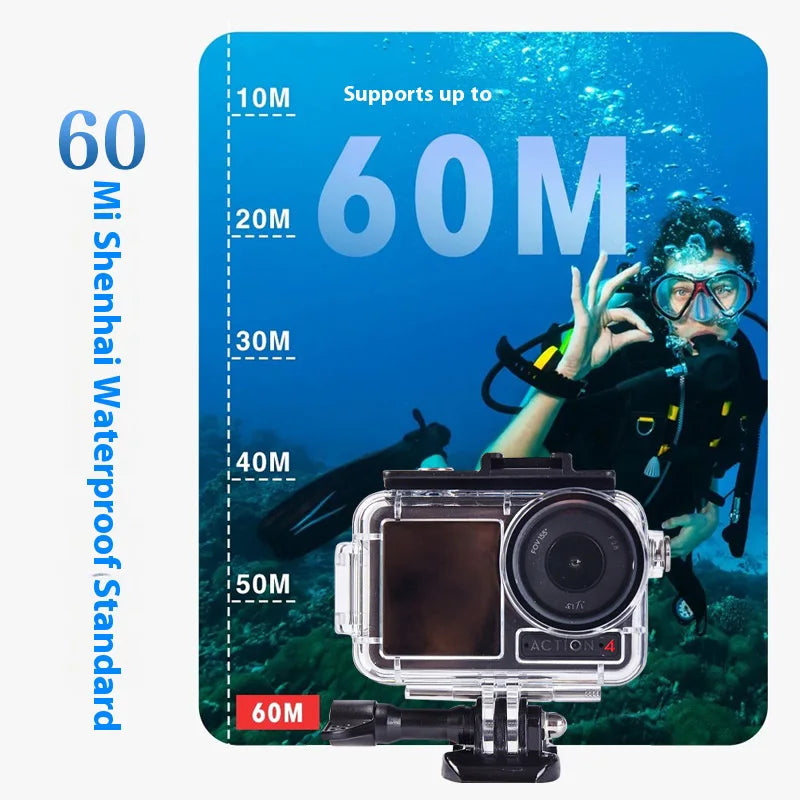 Action Camera Diving Housing DJI Osmo 5Pro 4 3 Water-resistant 60 Oasis Select