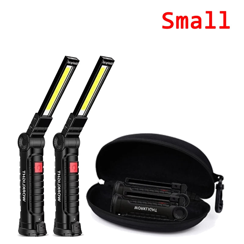 USB Rechargeable COB LED Flashlight | Magnetic, 5 Modes