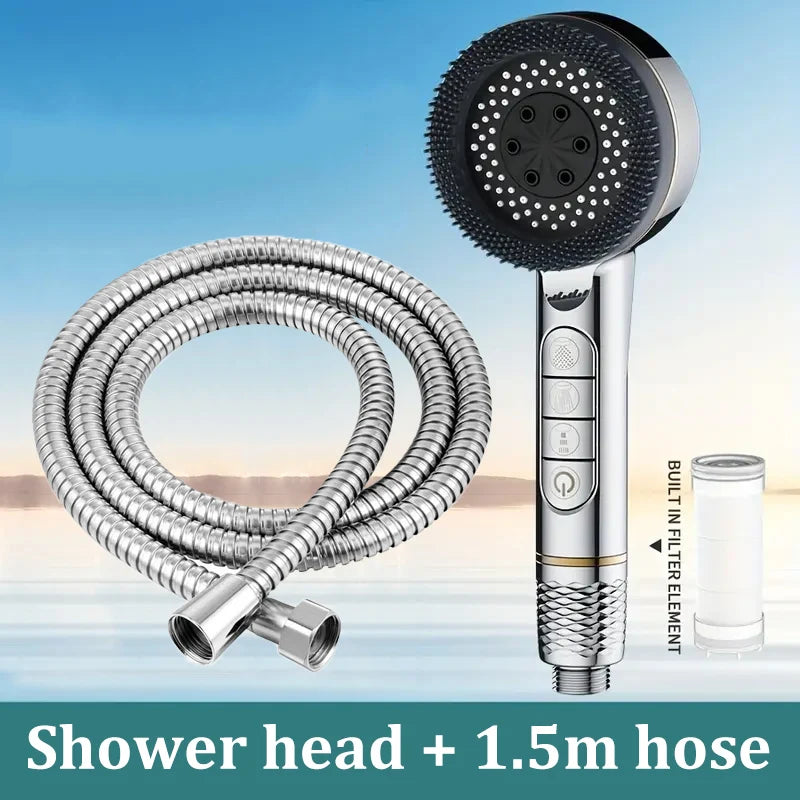 4-Speed Handheld Shower Head & Bracket Set | Rainfall Boost