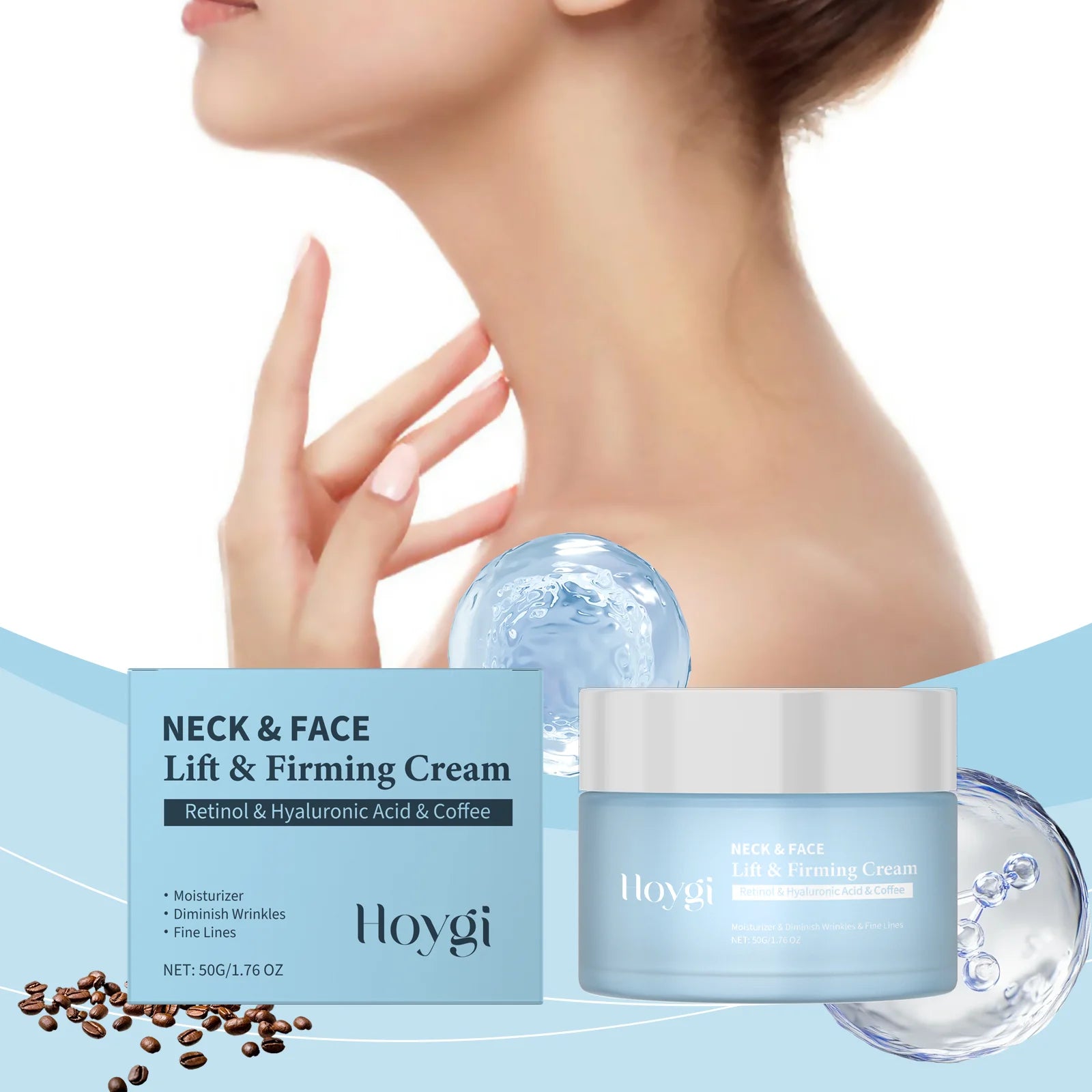 Retinol Firming Neck Cream Hexapeptide Collagen Retinol Wrinkle Removal Cream Whitening Moisturizing Neck Tighten Cream Oasis Select