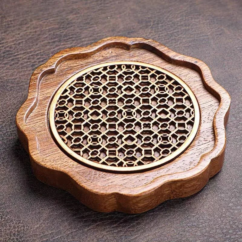Traditional Walnut Tea Tray Teapot Teacup Solid Wood Tray Mat Office Coffee Cup Trays Home Tea Ceremony Accessories Oasis Select