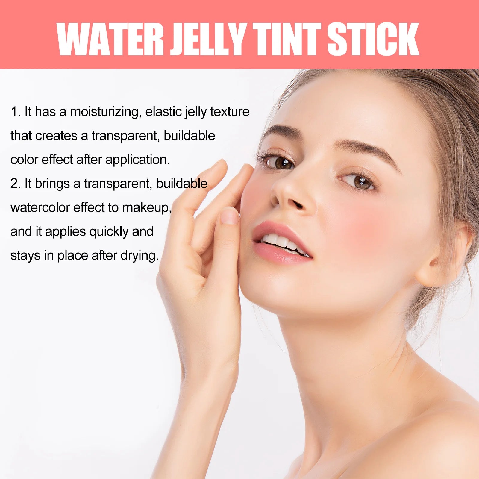 Eelhope 3-in-1 Milk Jelly Tint Blush & Lip Stick | Matte Finish Blush & Lip Tint Stick Oasis Select
