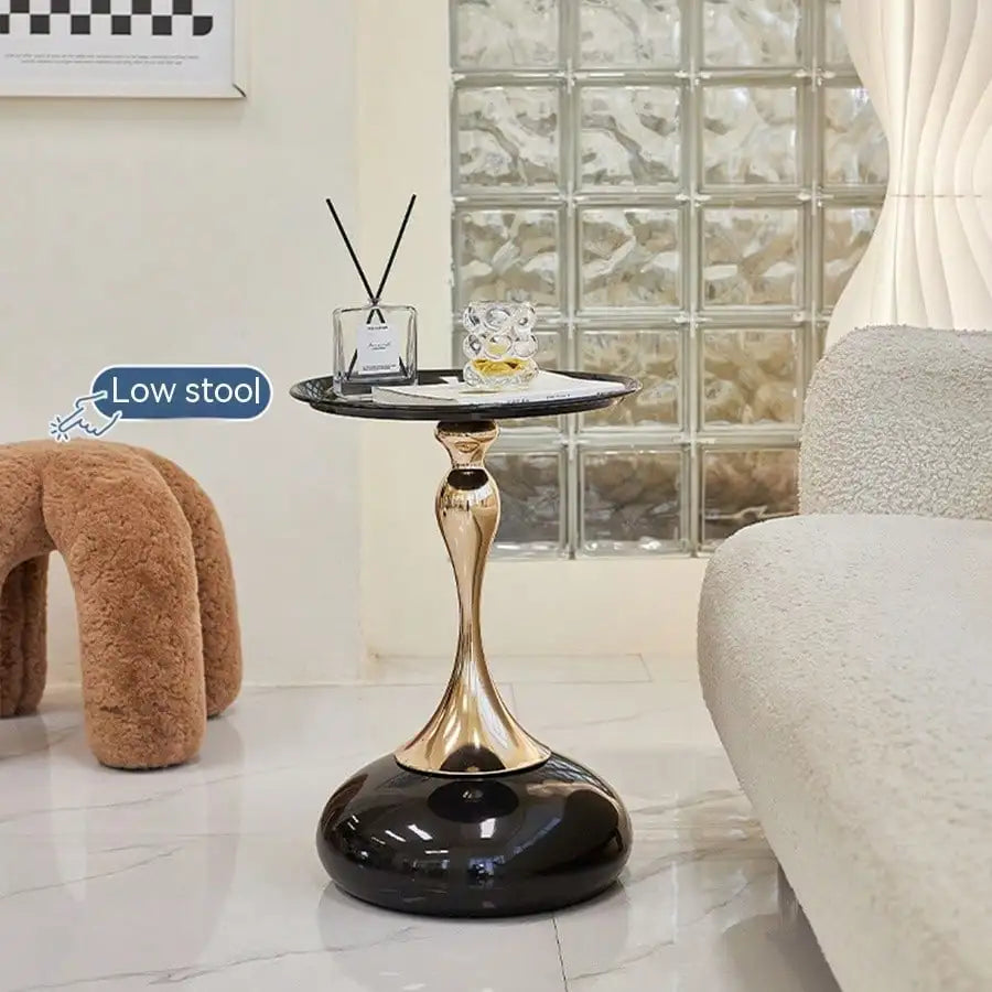 American Style Sofa Side Table Balcony Small Dining Table Iron Art Retro Small Coffee Table Bedroom Decoration Home Office Desk Oasis Select
