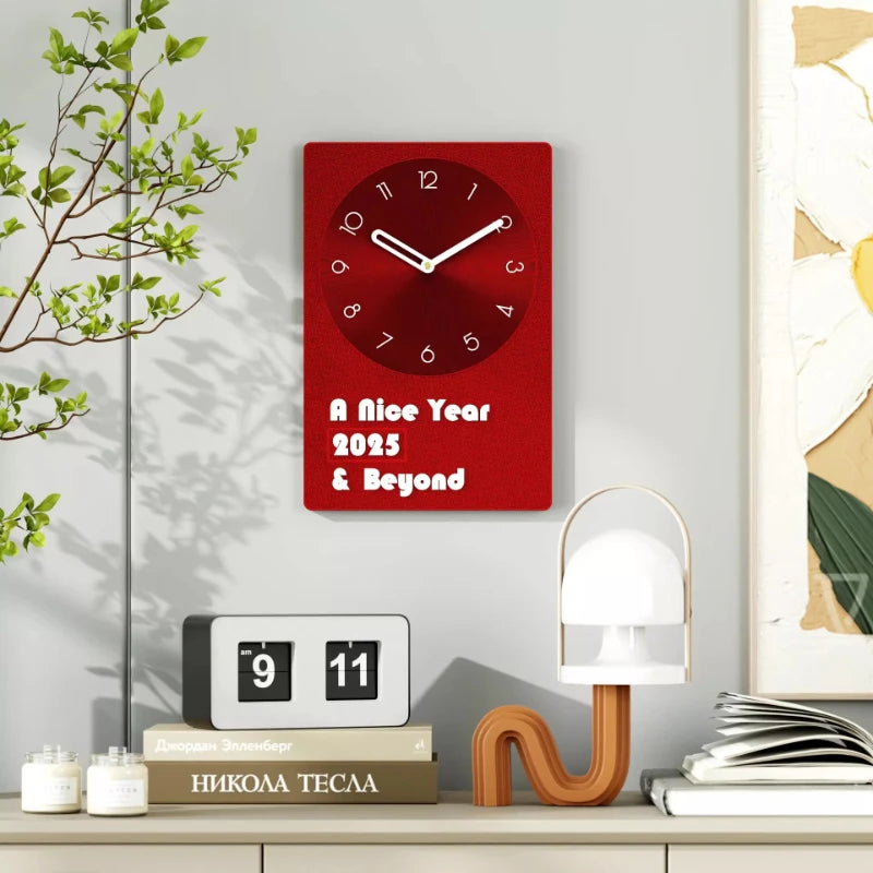 Watch Clock Wall Mounted Ultra Quiet Creative Three-dimensional Minimalist New Home Wall Clock Minimalist Living Room Oasis Select