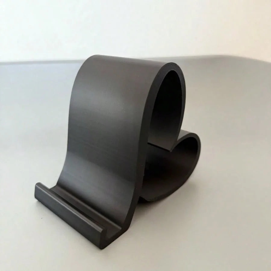3D Printed Heart Shaped Phone Tablet Stand Multi Color Desktop Holder Home Office Decor Romantic Valentine Christmas Gift Oasis Select black