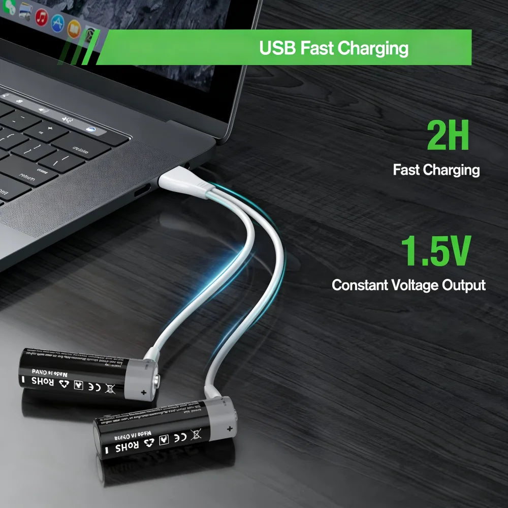 Li-ion AAA and AA Rechargeable Batteries USB Lithium-ion 3400mWh 1.5V AA Rechargeable Batteries+1100mWh 1.5V AAA Battery Oasis Select