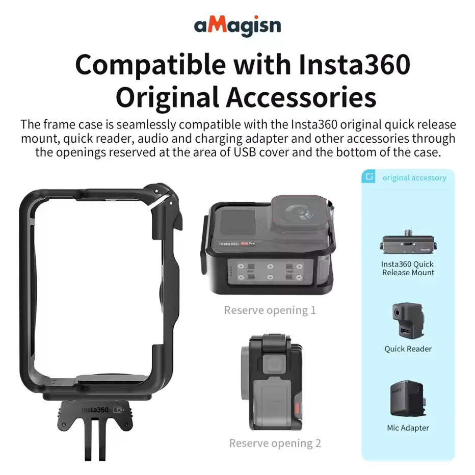 aMagisn Plastic Cage for Insta360 Ace Pro 2 / Ace Pro / Ace