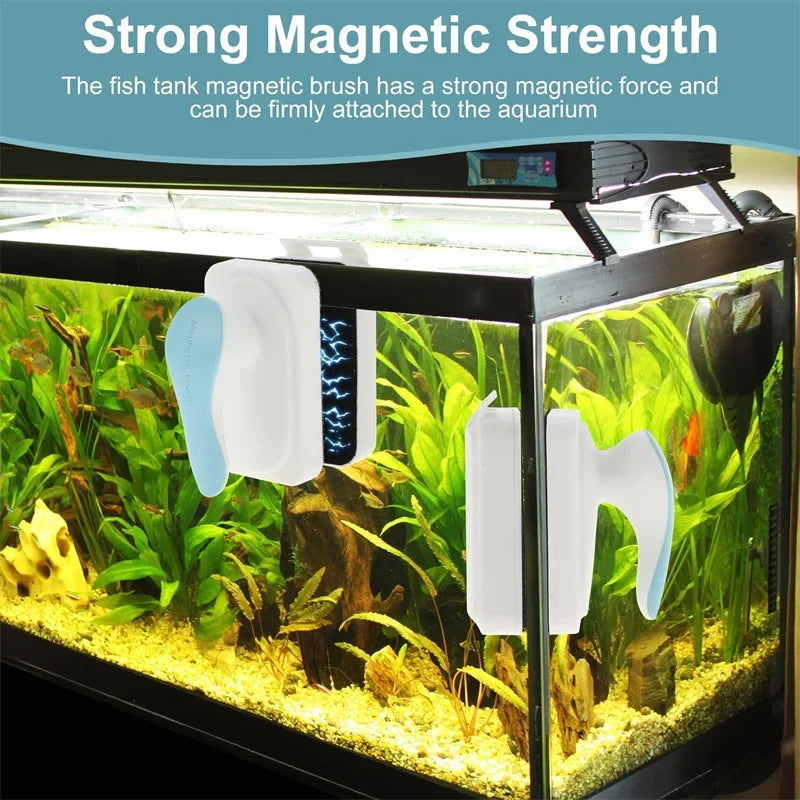 Aquarium Glass Fish Tank Algae Scraper Cleaner Strong Magnetic Floating Clean Brush Fish Tank Scrapers Window Cleaner Tools Oasis Select