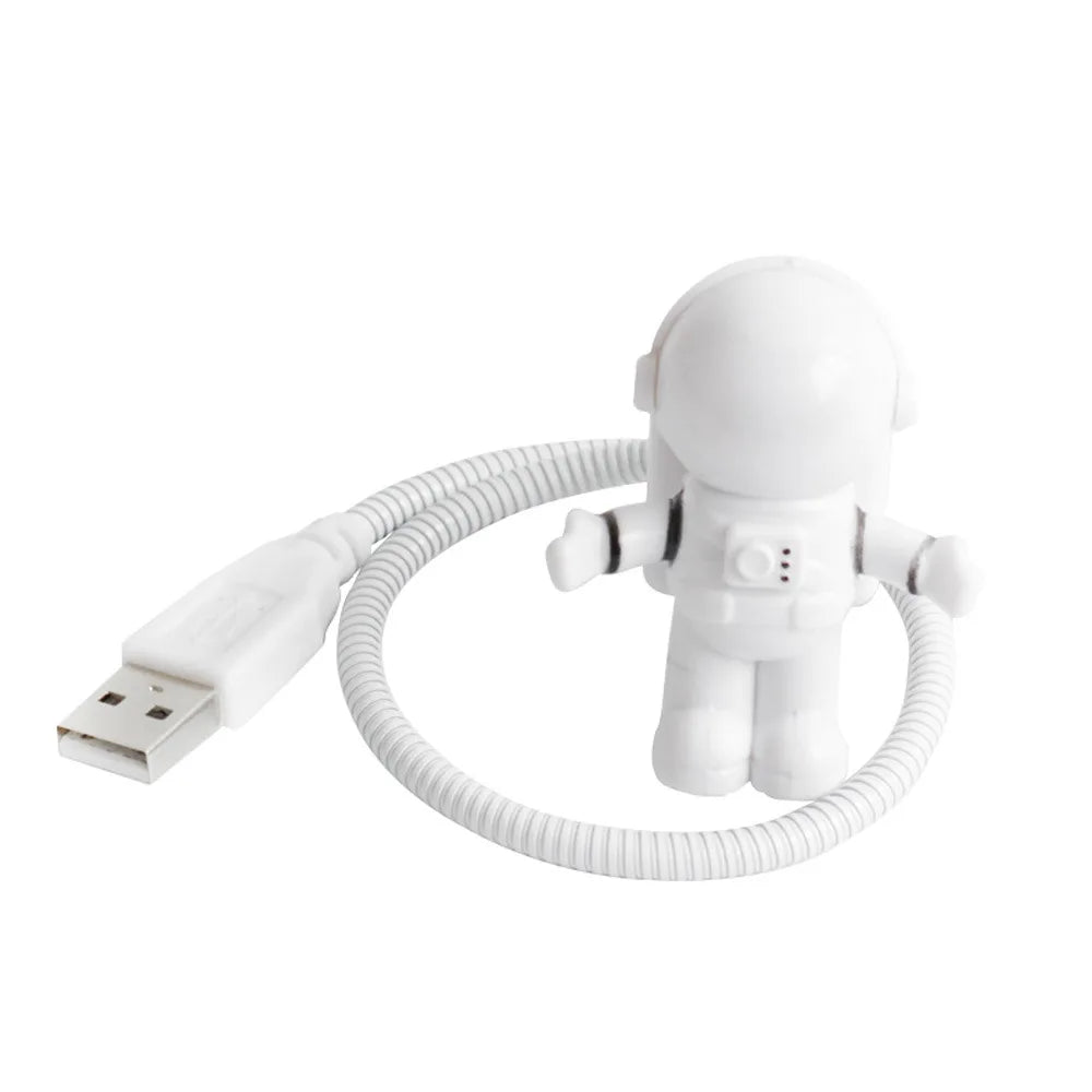 2pcs Astronaut USB Night Light Voice Control Mini LED USB Plug Eyes Protection LED Sound Sensor Bedroom Reading Desk Lamp Gift Oasis Select 2pcs astronaut