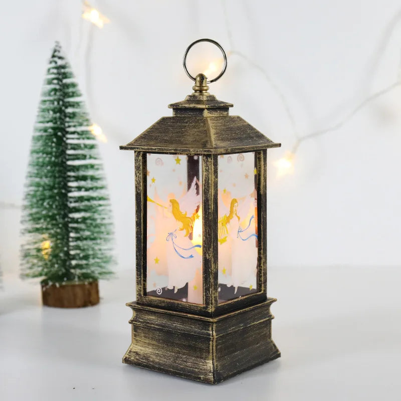 Christmas Decoration Small Night Lamp Desktop Decorat New Christmas Wind Lamp Candle Table Lamp Oasis Select B L