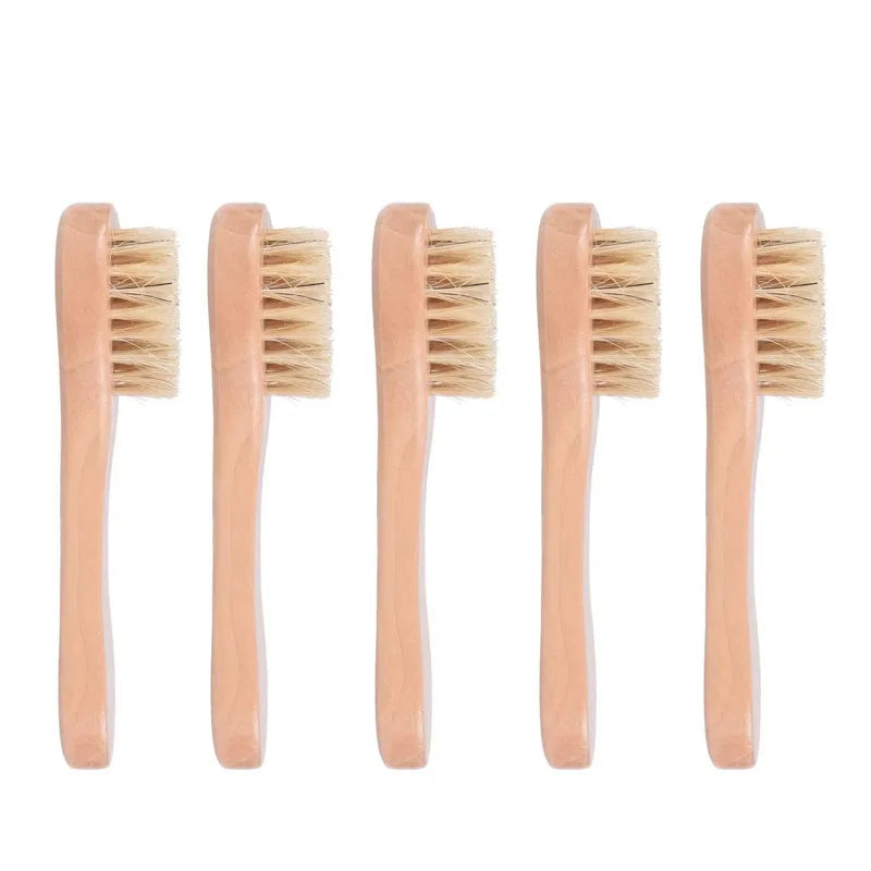 1/2/4/6pcs Dry Skin Body Massage Wood Brush Natural Bristle Dead Skin Remover Anti Cellulite Exfoliates Circulation Massage Tool Oasis Select 5pcs