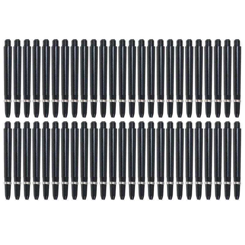 50pcs 48mm Nylon Dart Shafts 2BA Screw Thread Darts Rod Stem+50pcs x Dart Flight Holder Protection Ring @#X Oasis Select one size
