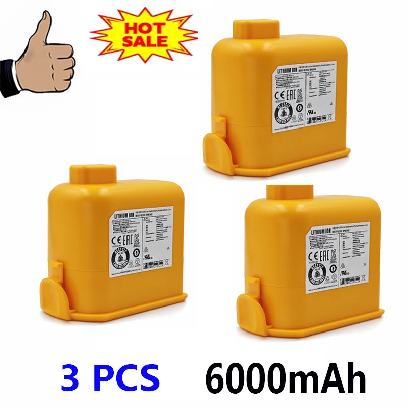 Replacement Battery for LG A9 Cord Zero A9,A9S,P9,A9K-CORE,A9MAX,A9T-Ultra,A9K-PRO,A9N,A9M,A9 Plus 25.55V 4000mAh 6000mAh Oasis Select LG A9-6000mAh 3PCS