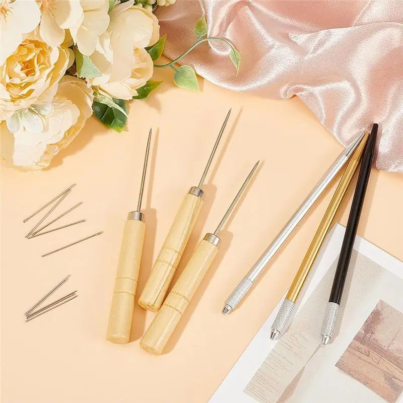 LIKE WISH Hair Rooting Holders Tools Set, DIY Handle Wig Tool Supplies Reroot Rehair Tools Hair Making Accessorie Oasis Select