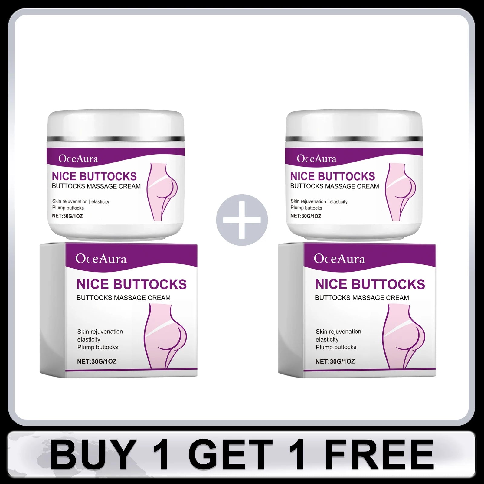 Hip Firming Cream Butt Lift up Big Ass Prevent Sag Buttock Enlargement Cream Improve Sagging Shaping Sexy Body Care for Women Oasis Select Buy 1 Get 1 Free