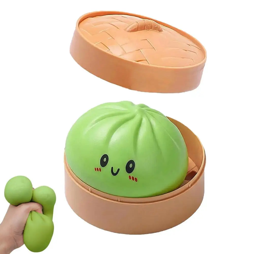 Colorful Dumpling Soft Squeeze Stress Balls Reusable Low Rebound Decompression Toys Dough Ball Unique Home Decoration Gifts Oasis Select Green