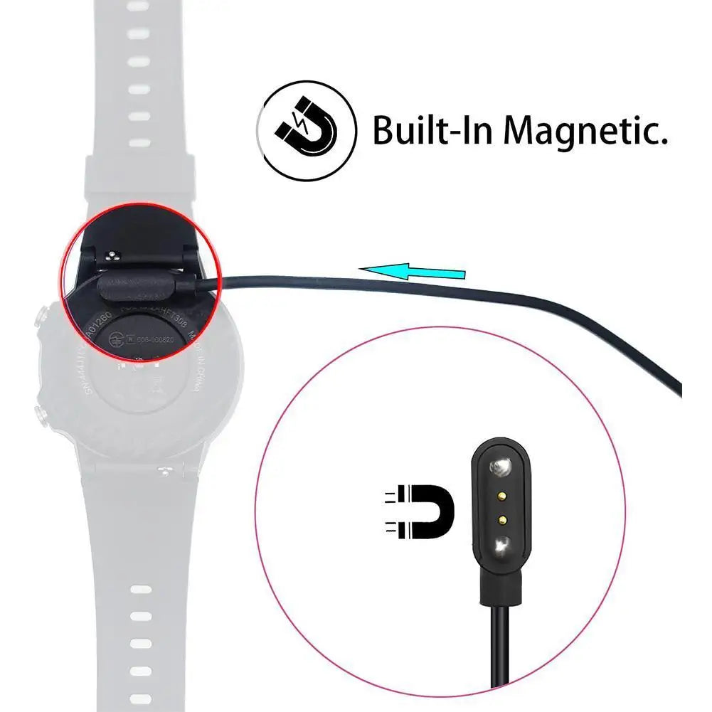 Universal 2-Pin Magnetic USB Charging Cable for Smart Watches