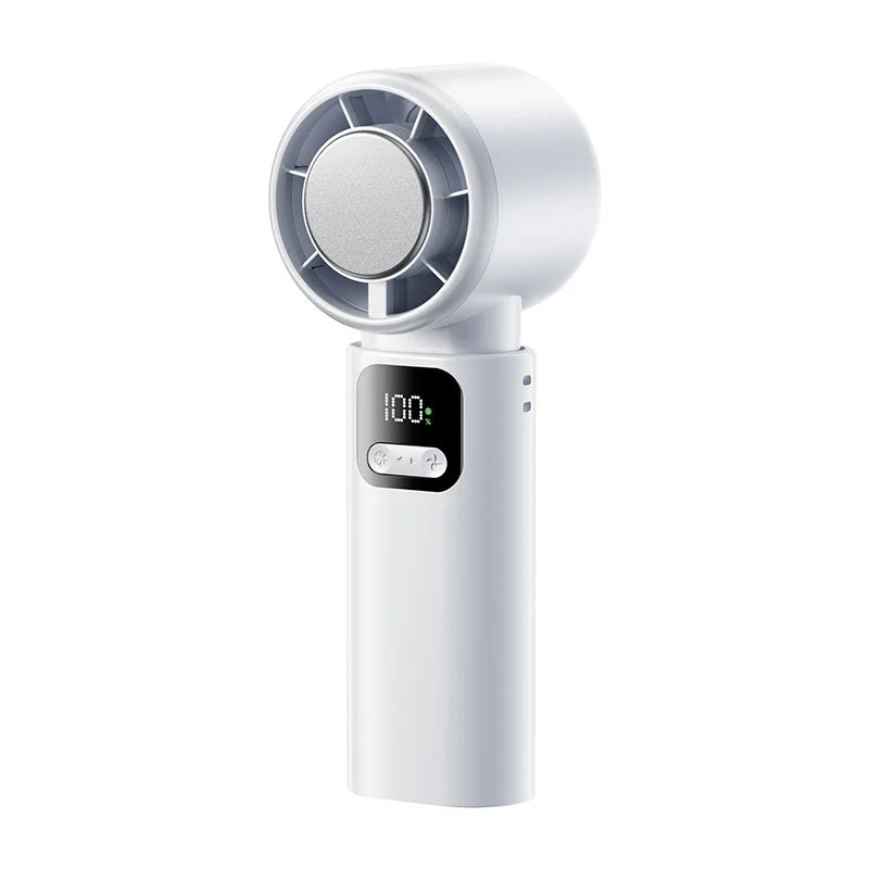 Semiconductor Turbo Handheld Neck Fan – USB Portable Cooling Fan