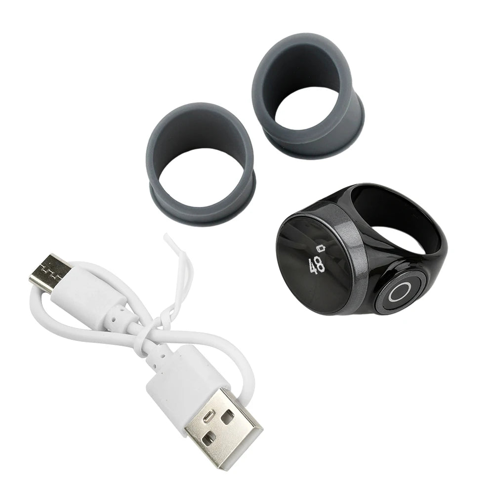 Smart Rechargeable Digital Counter Electronic Type-c Finger Counter Button 18/20/22mm Finger Ring Prayer Time Oasis Select Touch