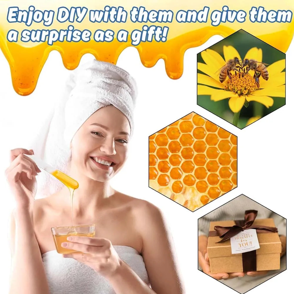 Yellow Beeswax Bars, Natural Beeswax Block Bees Wax Pure Bar Wax for Candle Making Furniture Polish DIY Crafts Oasis Select