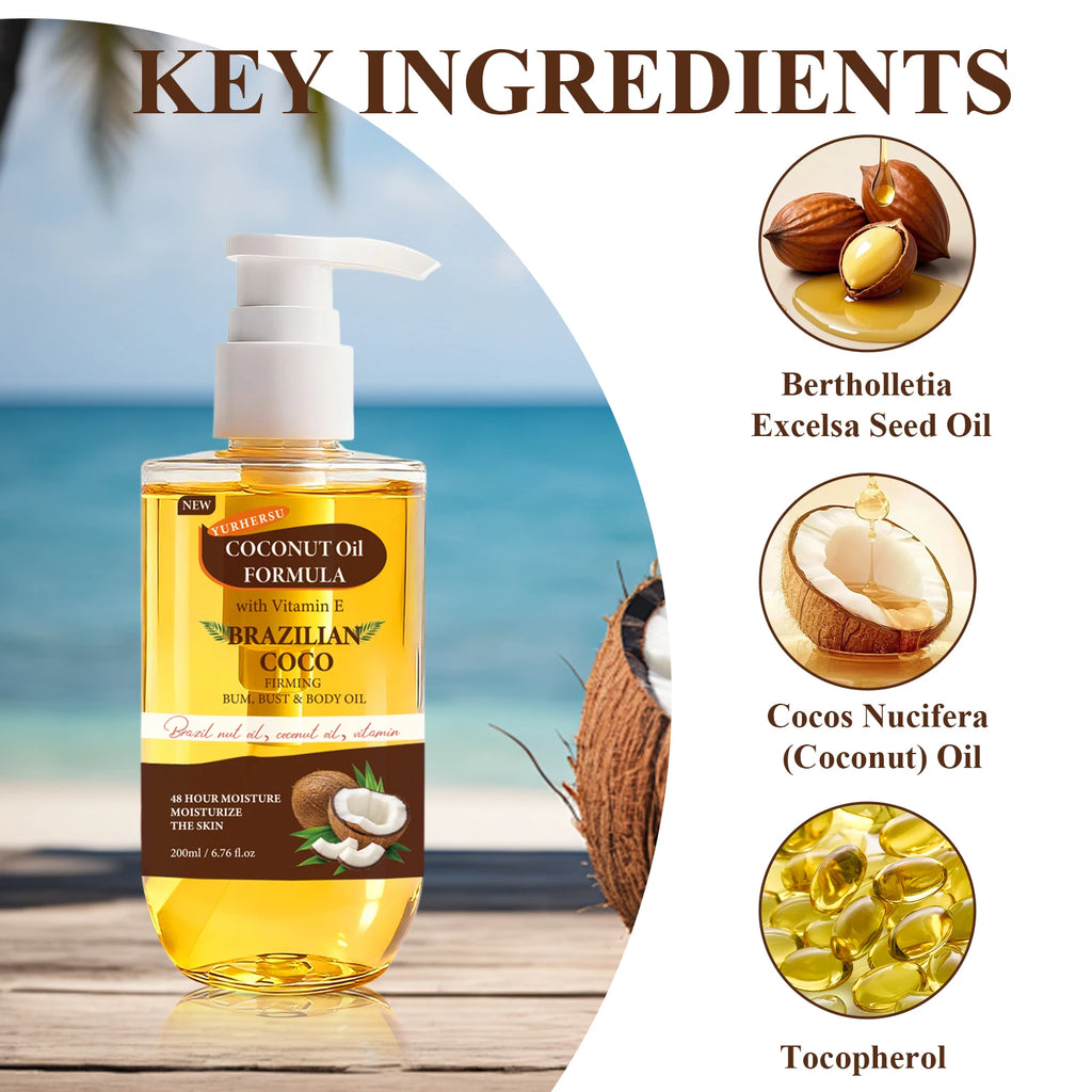 Organic Coconut Oil Body Cream – Deep Moisturizing, 200ml Body Moisturizer Cream Oasis Select
