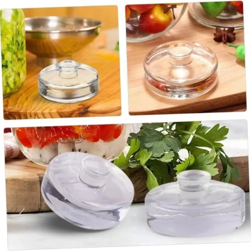 Mini Fermentation Weight Disc Portable Vegetable Press Lid Anti Floating Holder for Pickle Kimchi Jar Homemade Kitchen Tool Oasis Select
