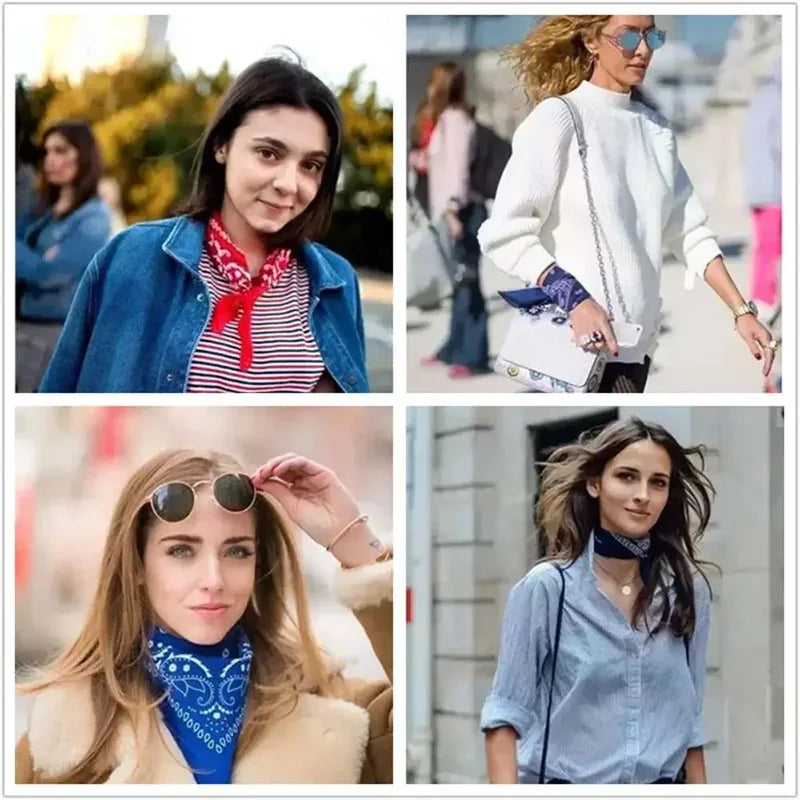 1/4pcs Men Women Bandana Hairband Cowboy Mens Biker Sports Headwear Wrist Hairwrap Single Sided Head Wrap Scarf Paisley Oasis Select