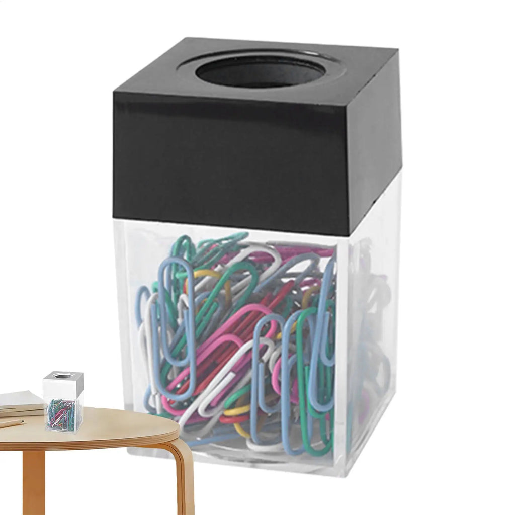 Magnetic Paper Clip Storage Box Protable Stationery High Capacity Storage Box Office Binding Supplies Clips Dispenser Organizer Oasis Select