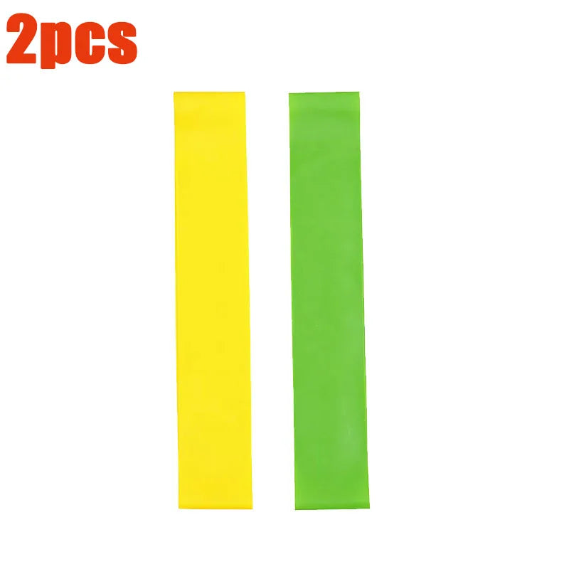 1/2Pcs Resistance Bands, Exercise Bands, Full Body Fitness Bands, Hip, Leg, Arm, Home Gym, Yoga And Pilates Stretching Bands Oasis Select Yellow1-Green1