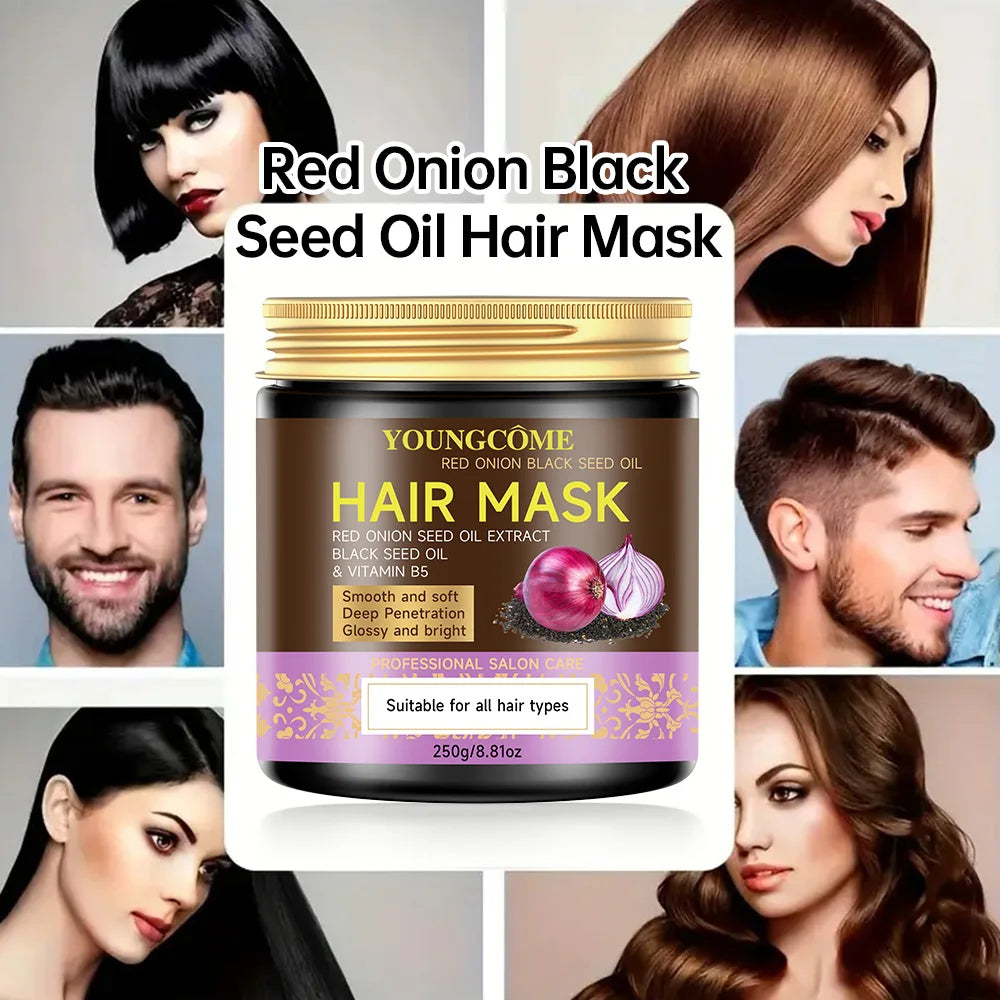 Red Onion & Black Seed Oil Hair Mask – Keratin & Argan Oil