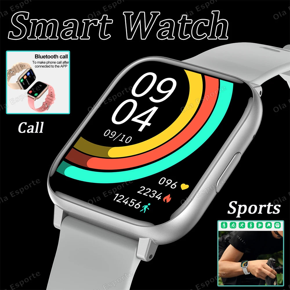 Ola Esporte 2025 Smart Watch – Bluetooth Call & Fitness Tracker