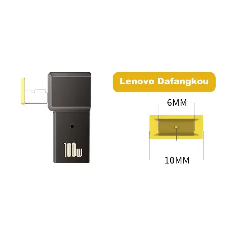 100W USB-C to DC Laptop Charger Adapter for Dell HP Asus Lenovo USB-C Laptop Adapter Oasis Select Lenovo Fangkou
