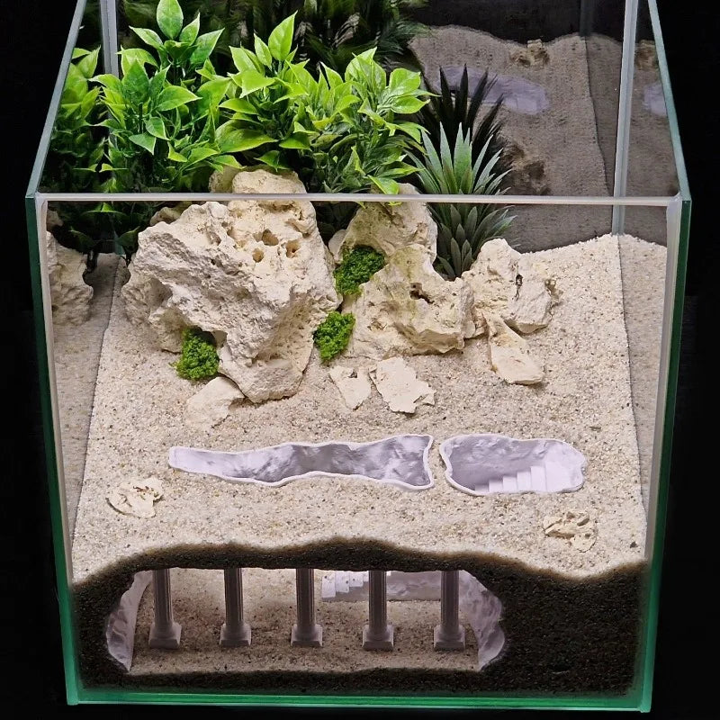 Fish Tank Cave Aquascaping,Artificial Roman Column Basement Palace,Fish and Shrimp Hiding House,Fish & Aquatic Pet Supplies Oasis Select