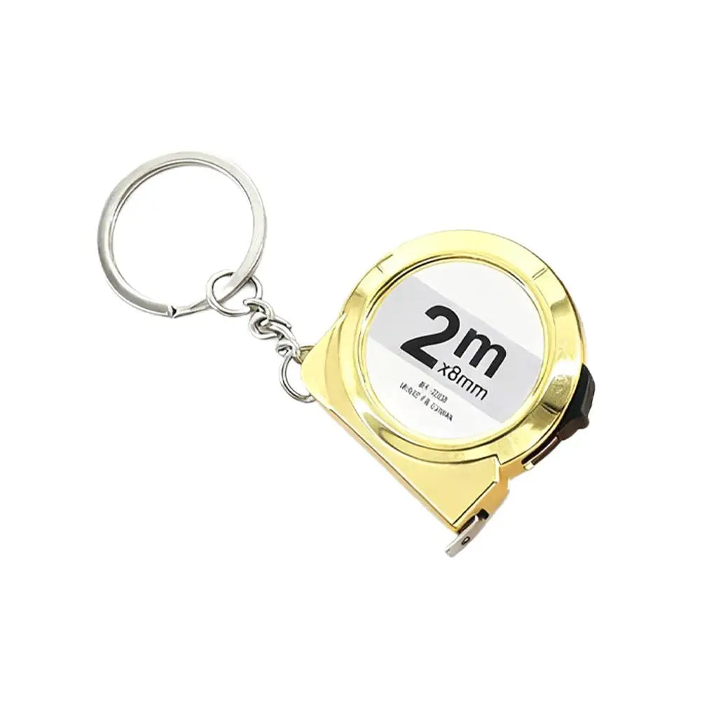 Snail Mini Tape Measure Keychain – 2M Dual-Scale Steel Ruler