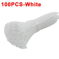 200/100Pcs Nylon Cable Ties Adjustable Self-locking Cord Ties Straps Fastening Loop Reusable Plastic Wire Ties For Home Office Oasis Select White-100Pcs 3x100mm