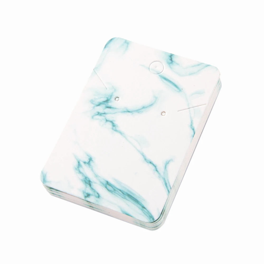 50pcs Marble Earring Display Cards Holder for Necklace Jewelry Packaging Selling Organizer Small Businesses Material Supplies Oasis Select 2 Green