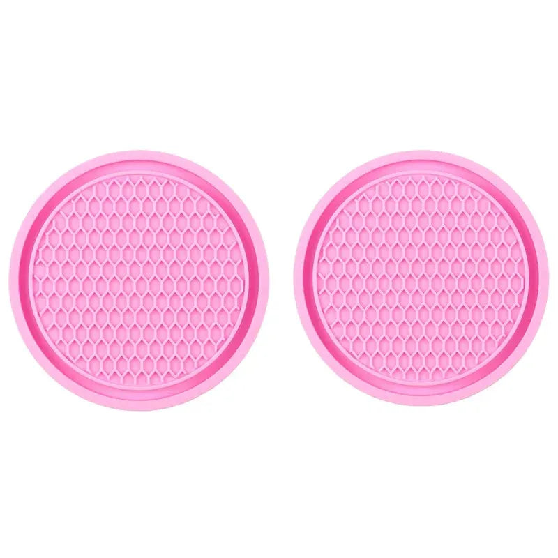 2/4pcs Car Coaster Water Cup Mat Accessories For Dodge Ram Charger Journey Durango Jeep Grand Cherokee Anti-Slip Drink Pad Oasis Select