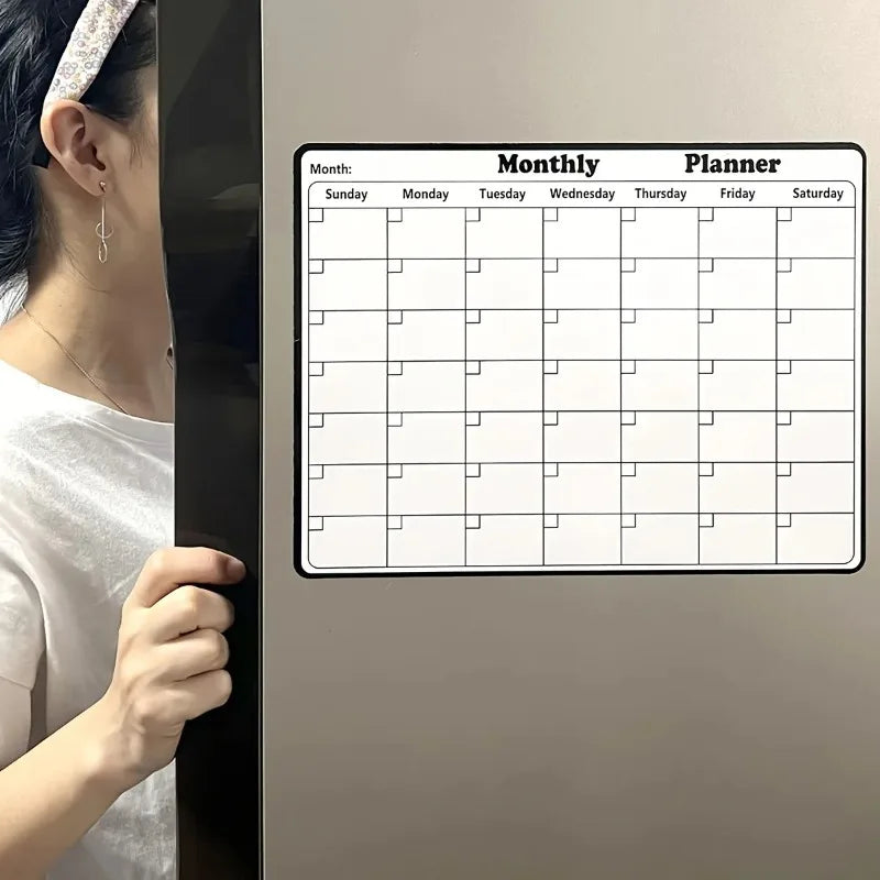 Magnetic Monthly Planner Dry Erase Calendar Whiteboard Magnetic Fridge Calendar for Home Office Family Schedule Organizer Oasis Select