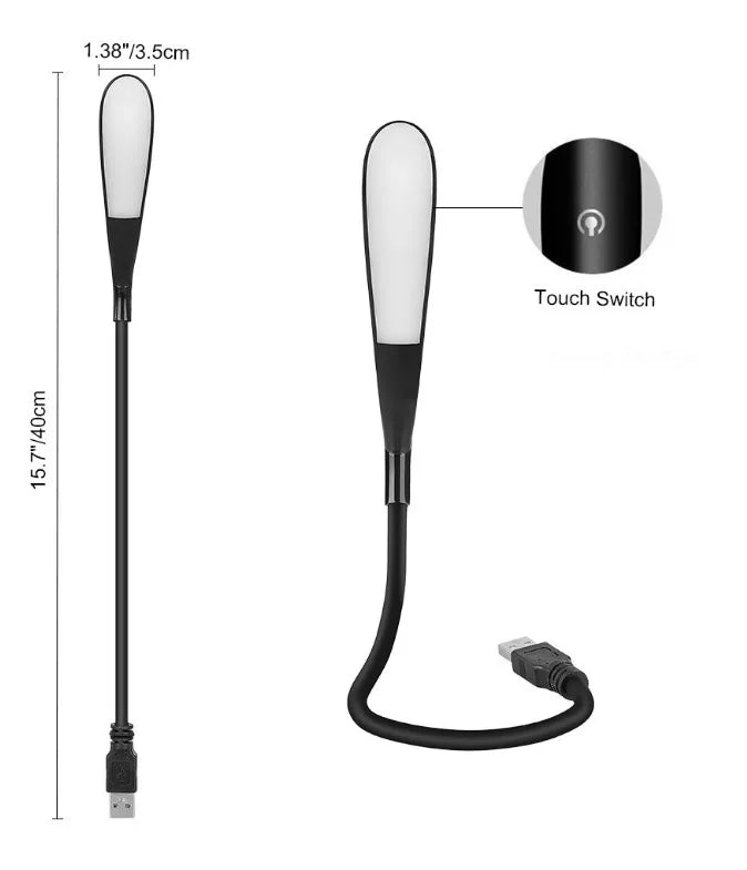 Mini USB Light Portable Laptops Touch Sensor LED Book Light for Power Bank PC Laptops Book Night Lighting Oasis Select