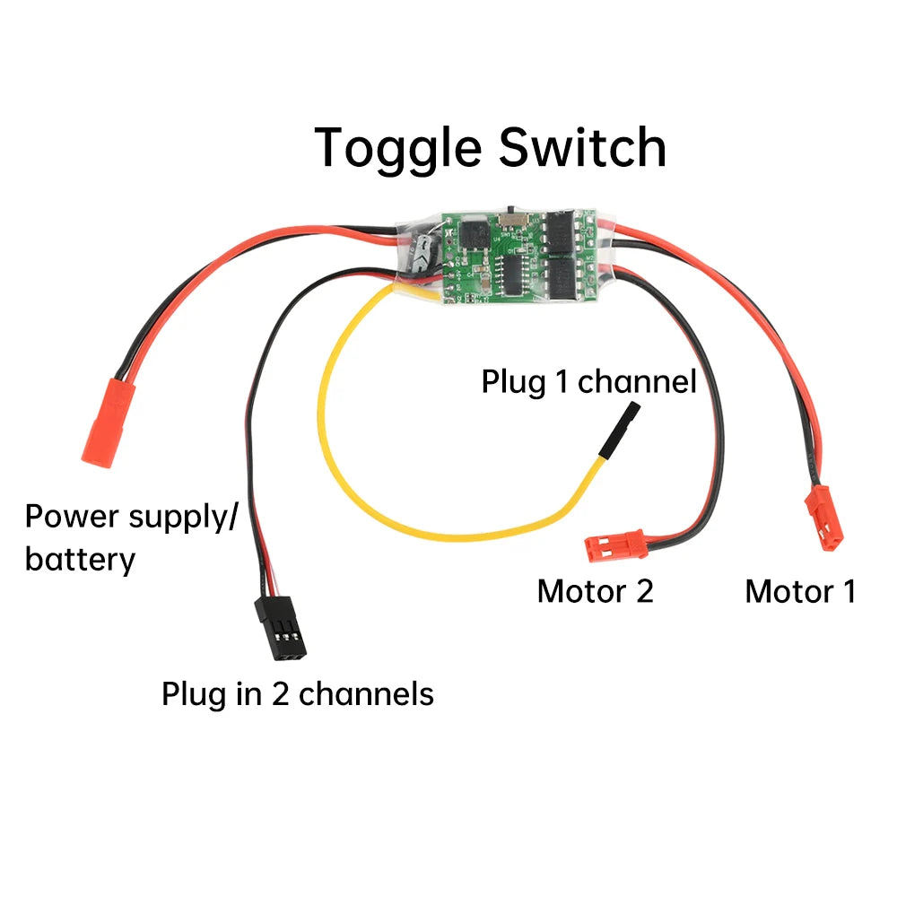 Dual Channel Bidirectional ESC Brushed Electric Speed Controller RC Model Ship Tank Tracked Vehicle 2S 3S Lithium Battery 5A Oasis Select