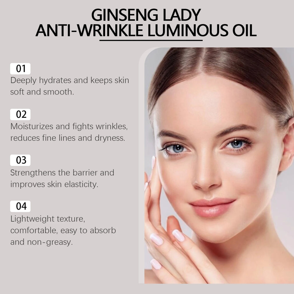 Ginseng Extract Facial Essential Oil Firming Fade Fine Lines Moisturizing Skin Rejuvenation Non-Greasy Nourishing Face Essence Oasis Select