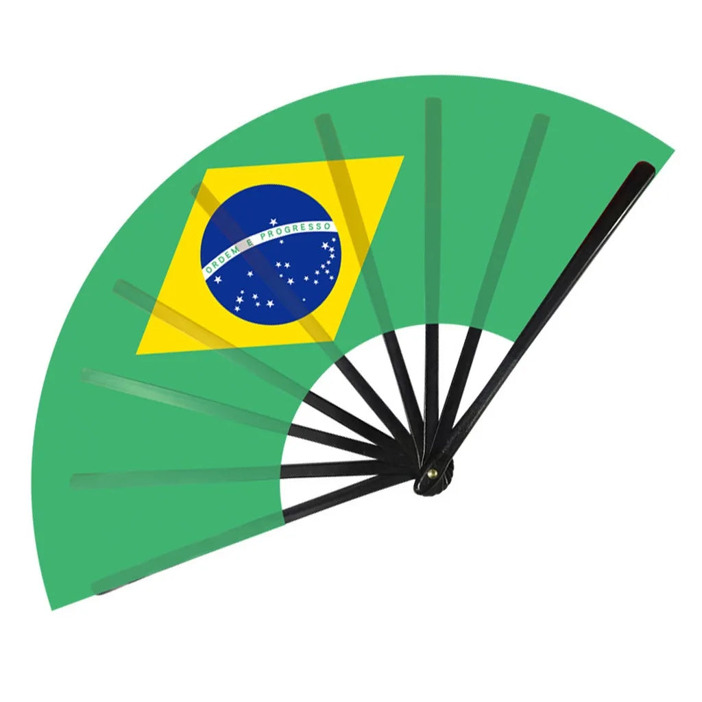 22cm Folding Hand Fan South America 8 Country Flags Cheering Fan For Sports Events Parties And Festival Celebrations Oasis Select color 2